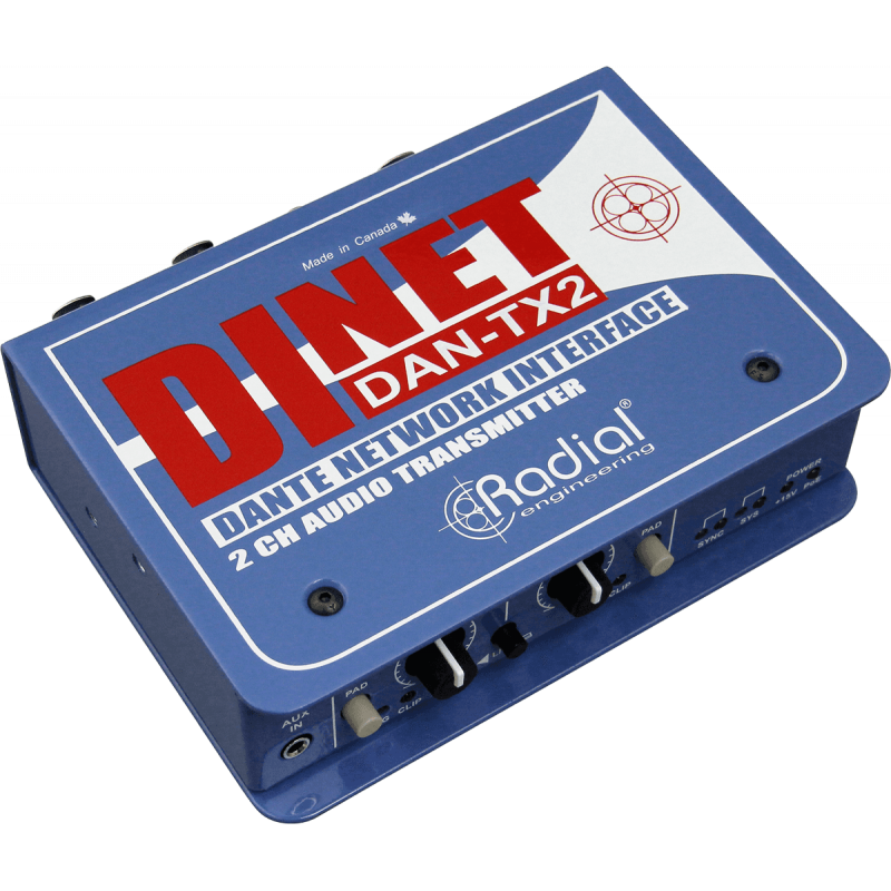 Radial DAN-TX2 - Émetteur DANTE 2 canaux EtherCon