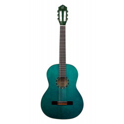Ortega R121SNOC - Guitare classique slim neck - Bleu océan brillant (+ housse)