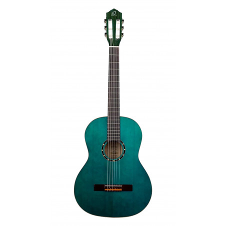 Ortega R121SNOC - Guitare classique slim neck - Bleu océan brillant (+ housse)