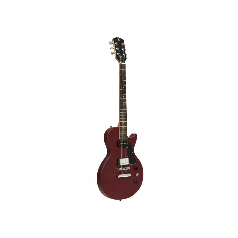 Stagg SEL-HB90 CHERRY - Guitare électrique série Standard avec corps en acajou massif et table plate