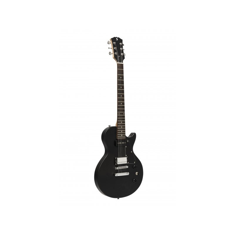 Stagg SEL-HB90 BLK - Guitare électrique série Standard avec corps en acajou massif et table plate