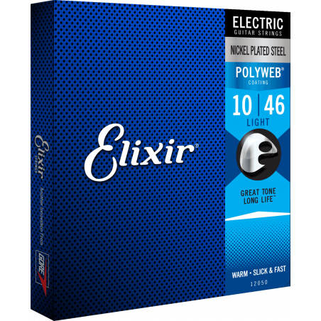 Elixir 12050 - Jeu cordes électriques Polyweb Light - 10-46