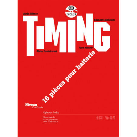 Timing - 16 pièces pour batterie - Alain Bemer (+ CD)