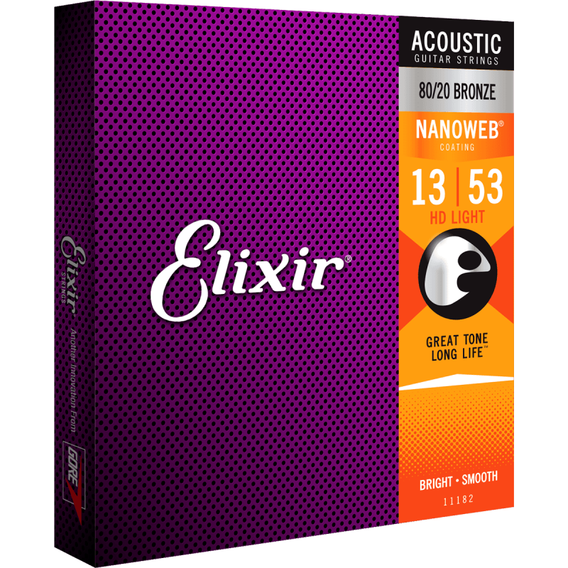Elixir 11182 - Jeu cordes acoustiques HD Light - 13-53