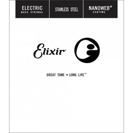 Elixir 13346 - Corde basse électrique au détail Nanoweb Stainless Steel 045