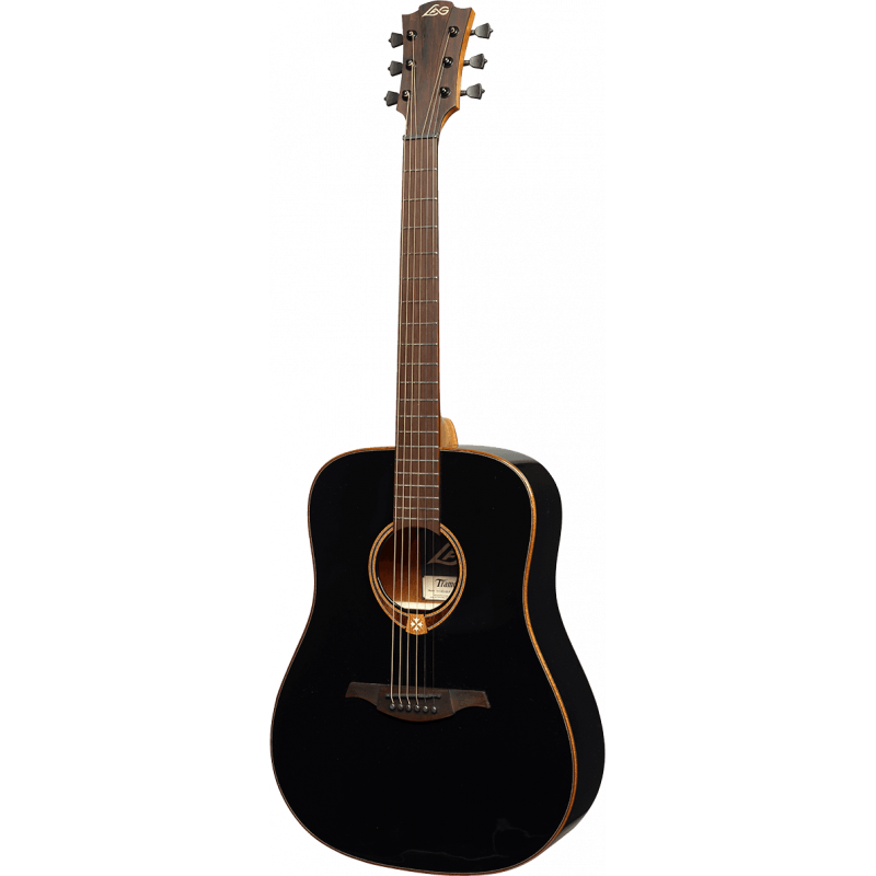 Lâg T118D-BLK - Guitare acoustique Tramontane - Noir brillant