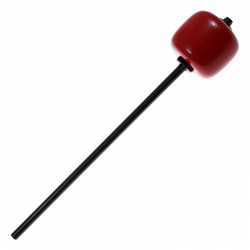 Damnar Percussion 205A - Batte Pédale GC - Bois Dur Rouge - Tige Longue Noire