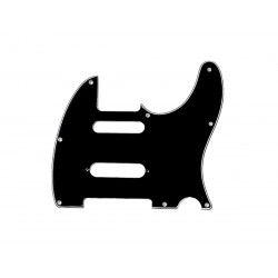 All parts PG9563-033 - Pickguard pour guitare électrique Télécaster coupe stratocaster - 3 ply trous - 8 trous - Noir