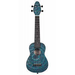 Keiki K2SS-BKC - Pack ukulélé soprano kaléidoscope - Bleu satiné