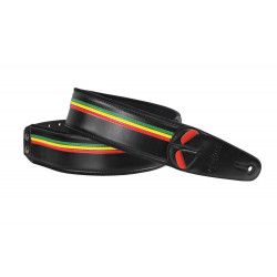 Righton REGGAE-BK - Sangle guitare avec porte médiators - Noir