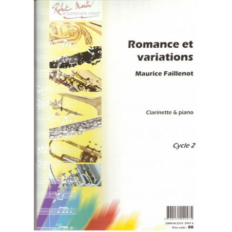 Romance et variations - Clarinette et piano cycle 2 - Maurice Faillenot