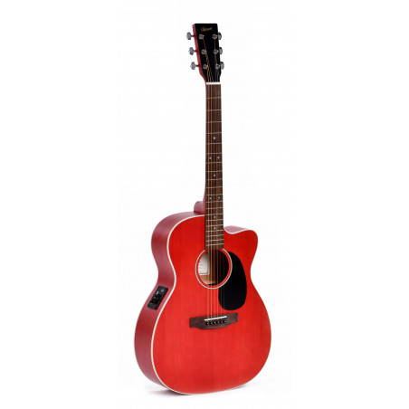 Ditson by Sigma 000C-10E-TRD - Guitare électro-acoustique Triple 0 Série 10 - Rouge satiné