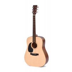 Ditson by Sigma D-10L - Guitare acoustique Dreadnought gaucher Série 10 - Naturel satiné