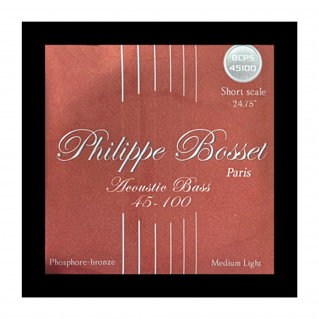 Philippe Bosset PBBCPS45100 - Jeu short scale phosphore bronze basse acoustique - 45-100