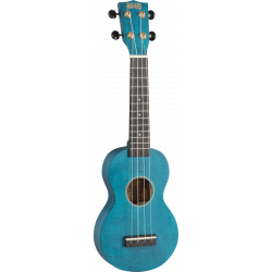 Mahalo  MS1-TBU - Ukulélé soprano slim bleu satin + housse