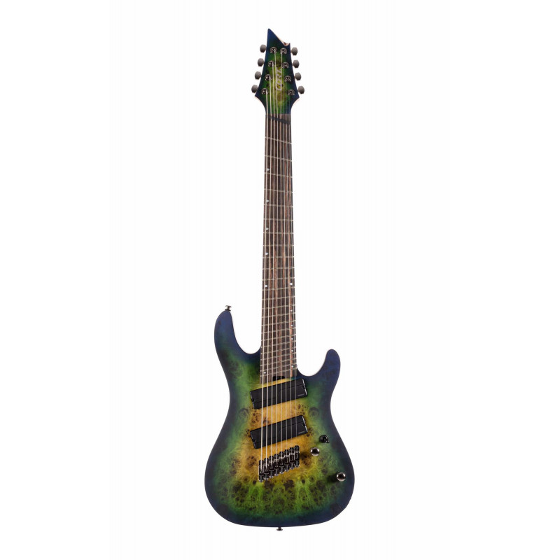 Cort KX508MS2 - Guitare électrique 8 cordes fanned frets - Mariana blue burst