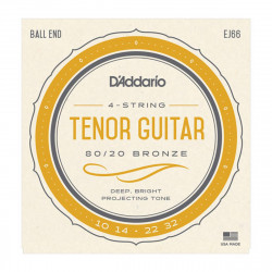 D'addario EJ66 Tenor - Jeu Cordes guitare acoustique Tenor