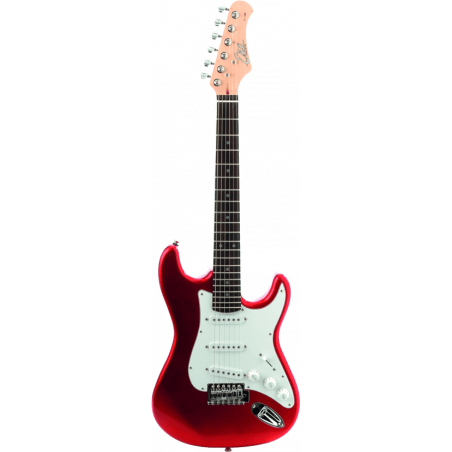 Eko S100-RED - Guitare électrique type Strat 3/4 - Chrome Red