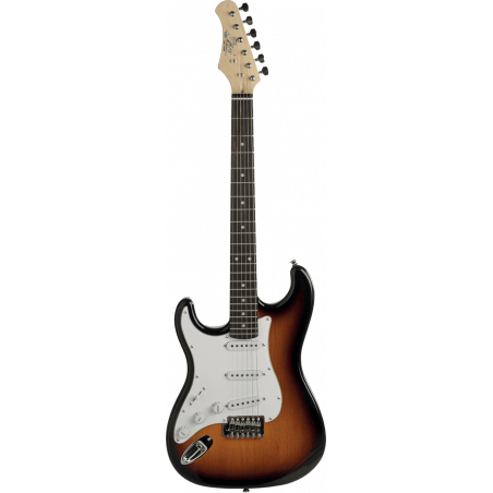 Eko S300SB-LH - Guitare électrique type Strat gaucher - Sunburst