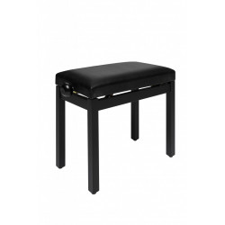 Stagg PB36 BKM SBK - Banquette de piano, noir mat, avec pelote en skai noir