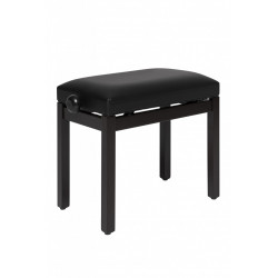 Stagg PB36 RWM SBK - Banquette de piano, couleur palissandre mat, avec pelote en skaï noir