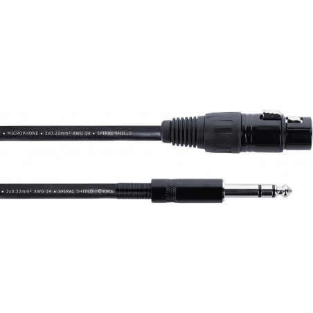 Cordial EM1FV - Câble XLR mâle-mini jack stereo 1 m