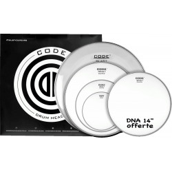 Code drumheads FPDNACTDR - DNA Sablée Rock 10" 12" 16" 22" + 14" DNA offerte