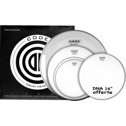 Code drumheads FPDNACTDS - Pack DNA Sablée Standard 12" 13" 16" 22" + 14" DNA offerte