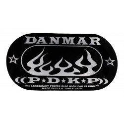 Danmar Percussion 210DKF - Pad Autocollant Grosse Caisse Double pédale - Flamme