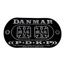 Danmar Percussion 210DKIC - Pad Autocollant Grosse Caisse Double pédale - Iron Cross