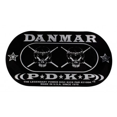 Danmar Percussion 210DKSK - Pad Autocollant Grosse Caisse Double pédale - Skull
