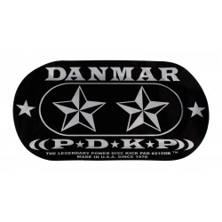 Danmar Percussion 210DKST - Pad Autocollant Grosse Caisse Double pédale  - Star