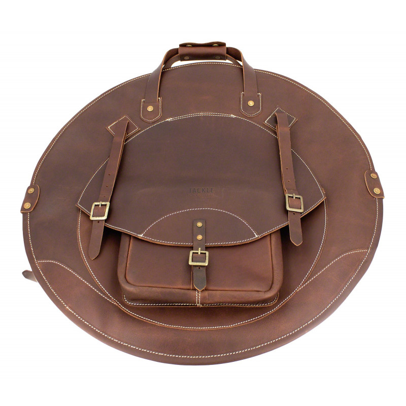 Tackle Instrument BPCB-L24 - Sac Cymbales en cuir 24"  Sac à dos - Marron