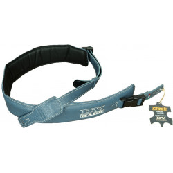 DV Mark STRAP M DV BLUE - Sangle en cuir largeur 65mm - logo DV Mark - couleur Bleue