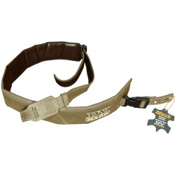 DV Mark STRAP M DV BROWN - Sangle en cuir largeur 65mm - logo DV Mark - couleur brune