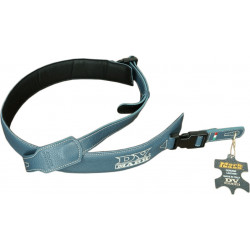 DV Mark STRAP S DV BLUE - Sangle en cuir largeur 55mm - logo DV Mark - couleur Bleue