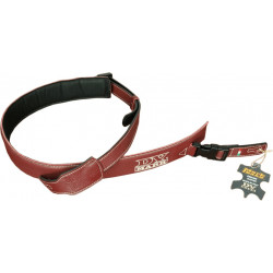 DV Mark STRAP S DV BORDEAUX - Sangle en cuir largeur 55mm - logo DV Mark - couleur Bordeaux