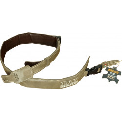 DV Mark STRAP S DV BROWN - Sangle en cuir largeur 55mm - logo DV Mark - couleur Brune