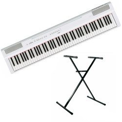 Pack Yamaha P-125a blanc - Piano numérique - 88 touches + support en X