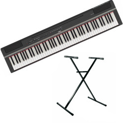 Pack Yamaha P-125a noir - Piano numérique - 88 touches + stand en X