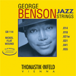 Thomastik GB114 - Jeu de cordes électriques Jazz filets plats George Benson - 14-55