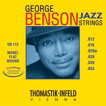 Thomastik GB112 - Jeu de cordes électriques Jazz filets plats George Benson - 12-53