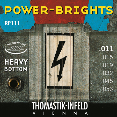 Thomastik RP111 - Jeu de cordes électriques Power Brights Heavy - 11-53