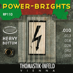 Thomastik RP110 - Jeu de cordes électriques Power Brights Heavy - 10-50