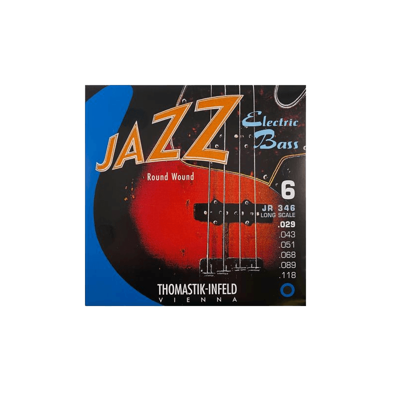 Thomastik JR346 - Jeu de 6 cordes basse Jazz Round Wound - 29-118