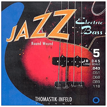 Thomastik JR345 - Jeu de 5 cordes basse Jazz Round Wound - 43-118