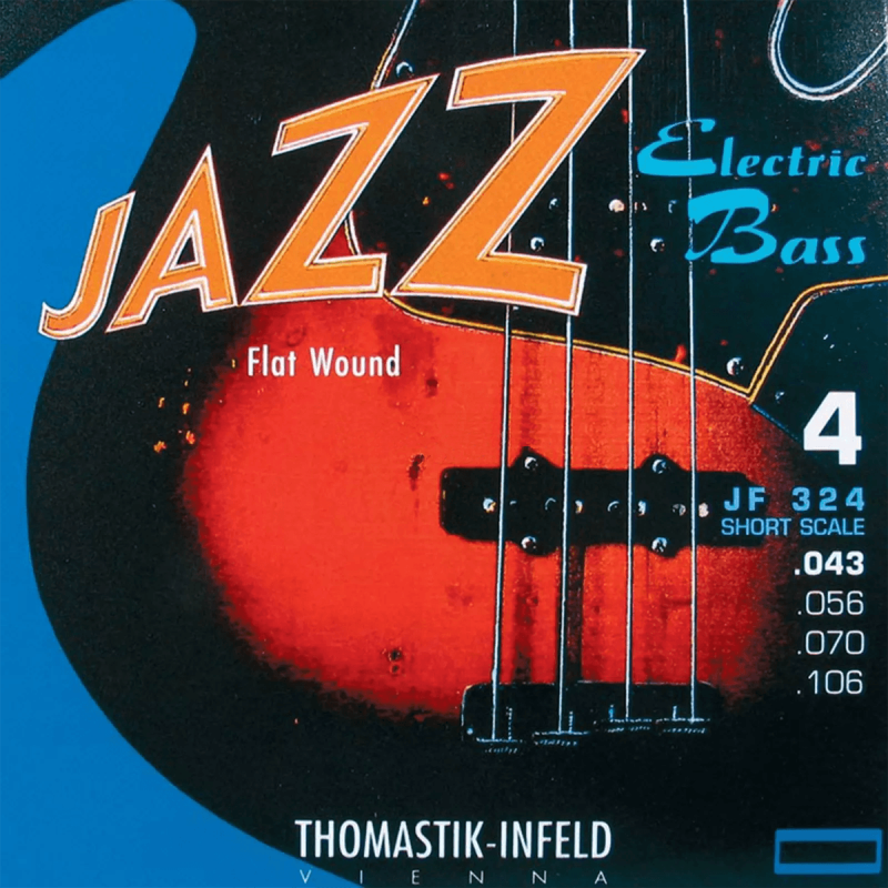 Thomastik JF324H - Jeu de cordes basse short scale Jazz Flat Wound - 43-106