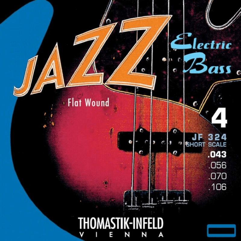 Thomastik JF324 - Jeu de cordes basse short scale Jazz Flat Wound - 43-106