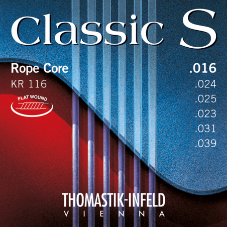 Thomastik KR116 - Jeu de cordes acoustiques Classic S Flat Wound - 16-39