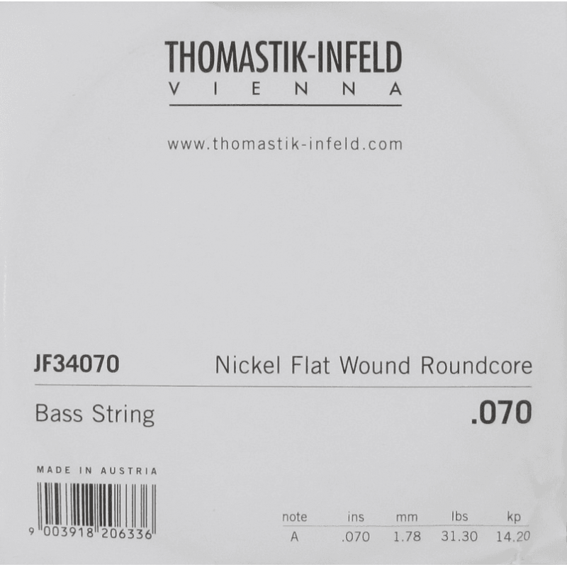 Thomastik JF34070 - Corde à l'unité Jazz Basse Flat Wound - 070